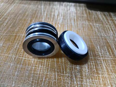 Mechanical seal with a white mating ring