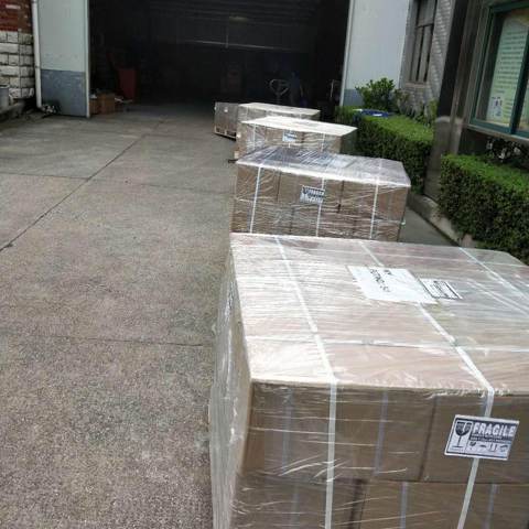 Packed goods prepared for shipment
